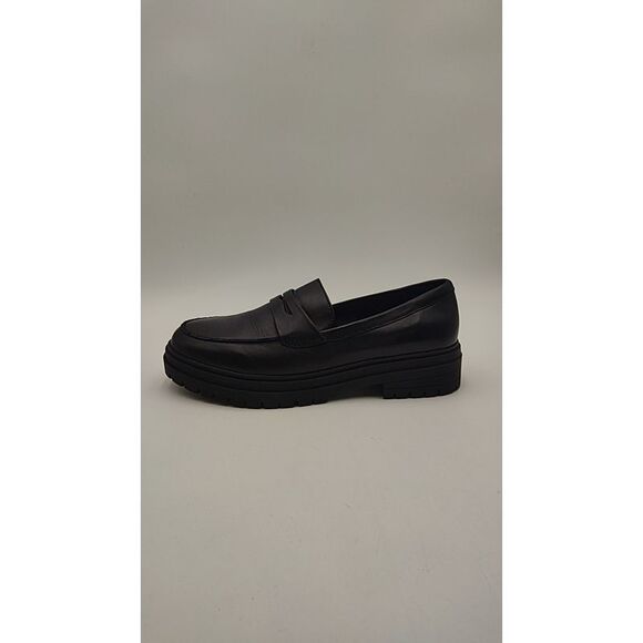 Quince Shoes - Quince Women Italian Leather Lug Sole Loafer Black Shoes 10.5